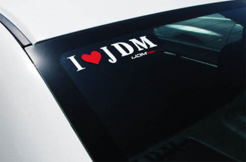 (2pc) I Love JDM Vinyl Decal Stickers featured by JDMTOY LED Light Expert