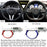 Blue Wheel Center Decoration Cover Trim For 15+ Mercedes C E CLA GLA GLC Class