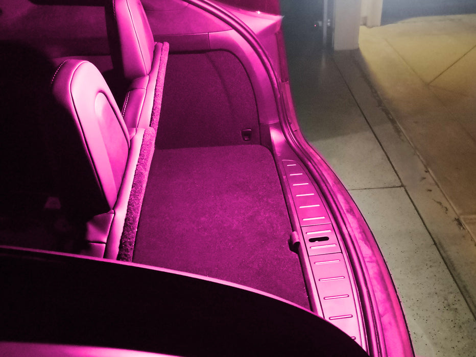 Purple/Pink Color Full LED Door/Footwell/Glove Box/Trunk Lamps For Tesla 3 Y X S