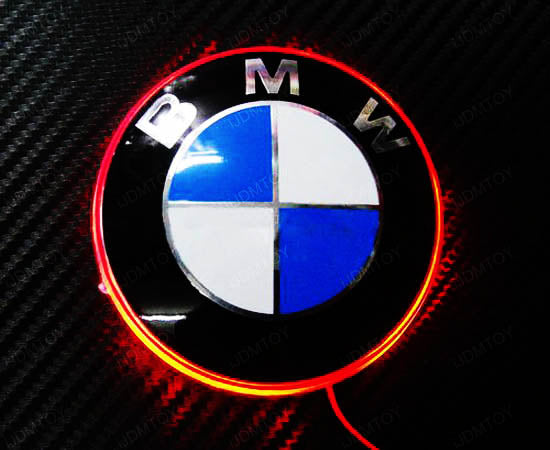 Emblema led logo BMW 4D illuminato plug&play 82mm 