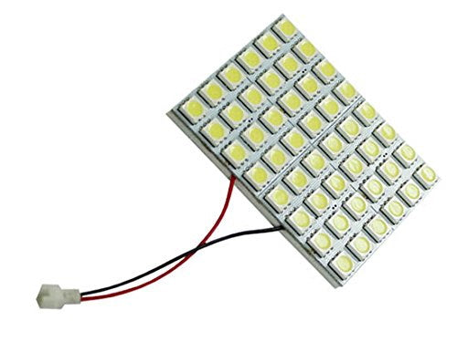 (1) White 48-SMD-5050 LED Panel Lamps For Car Interior Dome Lights, Trunk Cargo