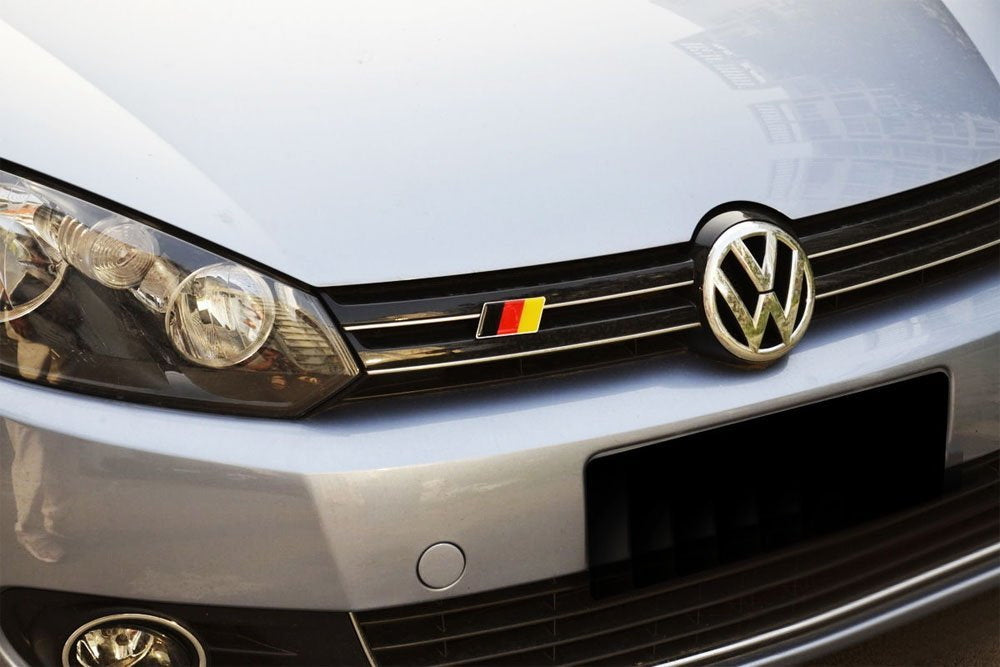 1) Germany Flag Car Grille Emblem Badge Fit For Audi Volkswagen Porsc —  iJDMTOY.com