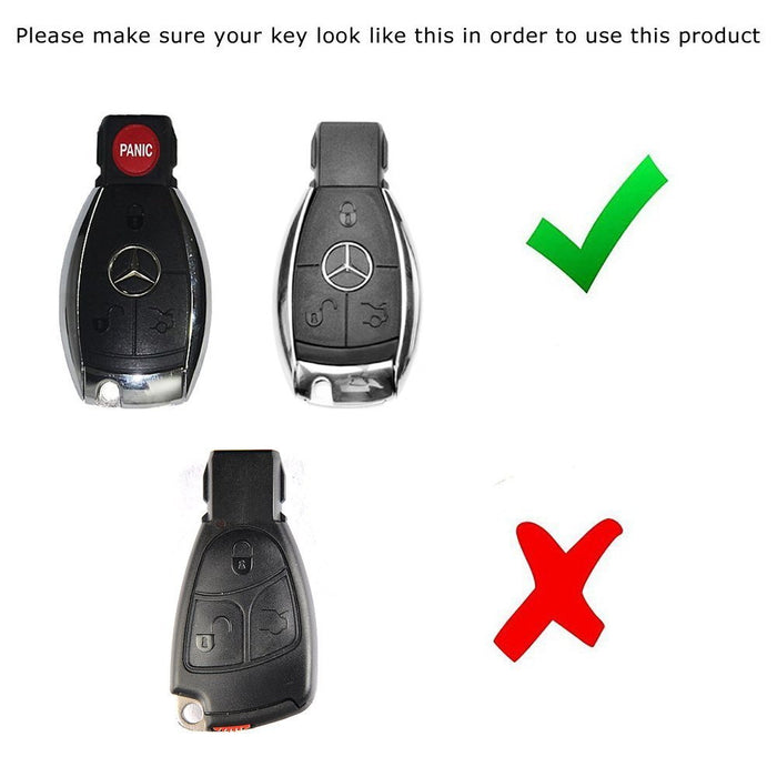 Exact Fit Glossy Red Remote Smart Key Fob Shell For Mercedes C E S M Class, etc