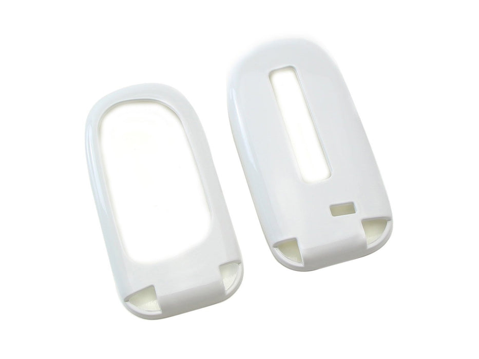 Exact Fit Glossy Pearl White Smart Key Fob Shell Cover For Jeep Dodge Chrysler