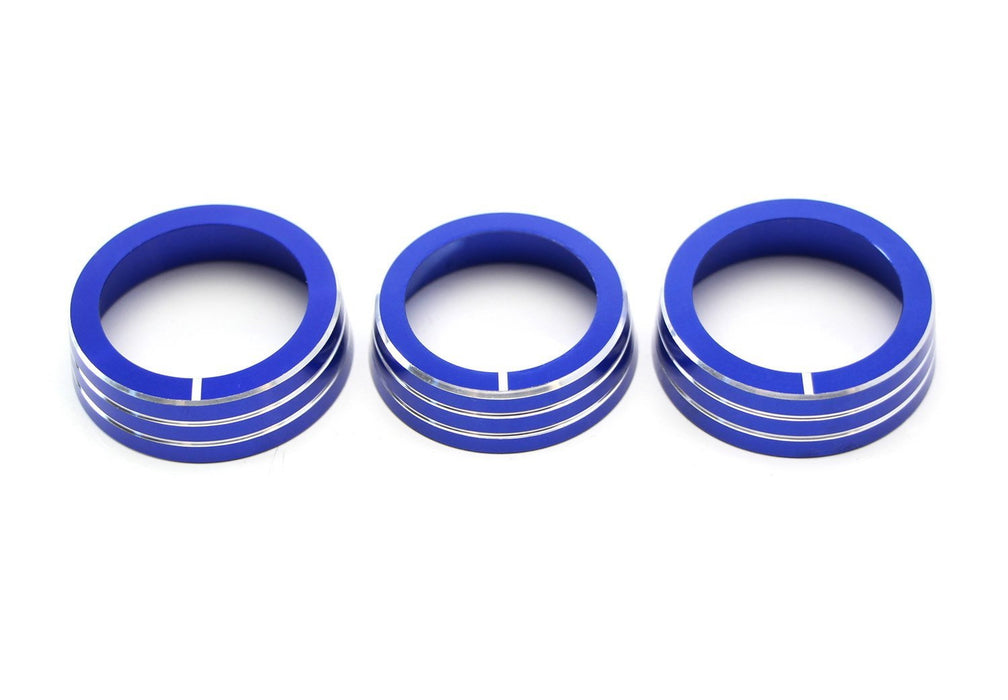Blue Aluminum AC Climate Control Ring Knob Covers For VW MK6 Golf GTI Jetta