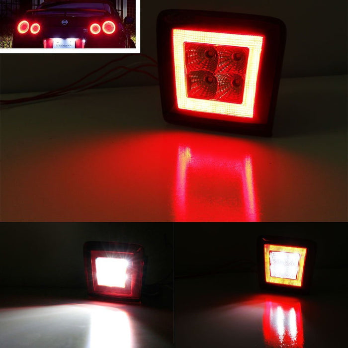 Red Rear Fog Light Red/Dark Lens LED Rear Fog Light, Brake and Backup Reverse For 09-20 N ...