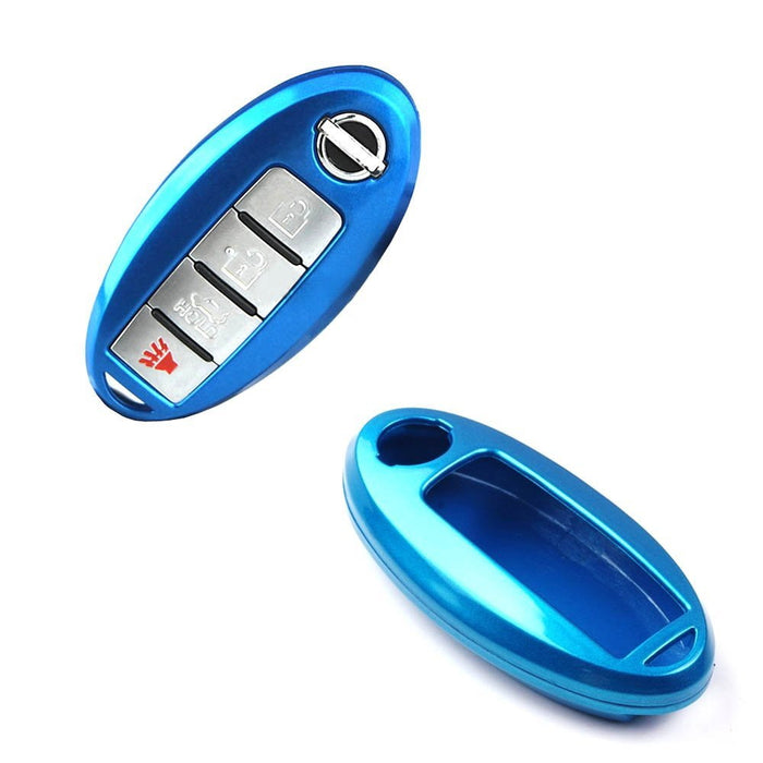 Exact Fit Gloss Blue Smart Key Fob Shell For Nissan Armada Rogue GTR Murano Leaf