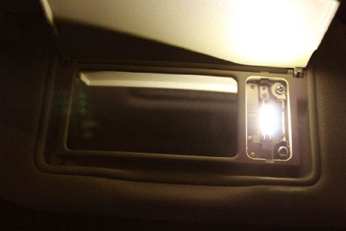 (2) Warm White 3-SMD 6641 LED Bulbs For Car Vanity Mirror Lights Sun Visor Lamp