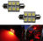 (2) Red 6-SMD LED Bulbs For Car Interior Dome Lights, 1.50 inch 36mm 6411 DE3425