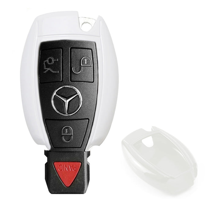 Exact Fit Gloss Metallic Smart Remote Key Fob Shell For Mercedes-Benz C E S M CLS CLK GLK GL Class, etc