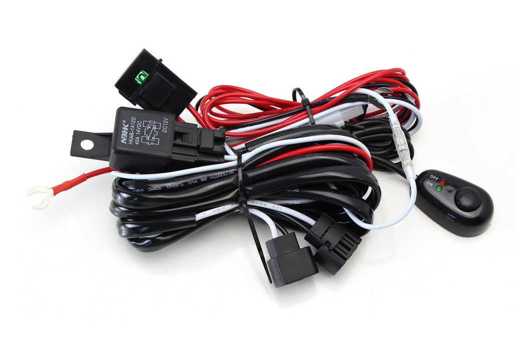 5202 PSX24W Relay Harness Wire Kit+LED ON/OFF Switch For Fog Lights HID Worklamp