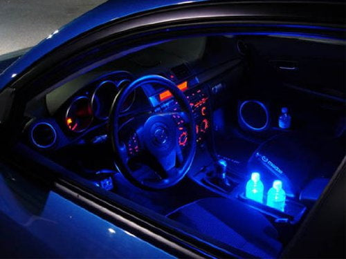 (2) Blue 12-SMD LED Bulbs For Car Interior Dome Lights 1.25" 31mm DE3175 DE3022