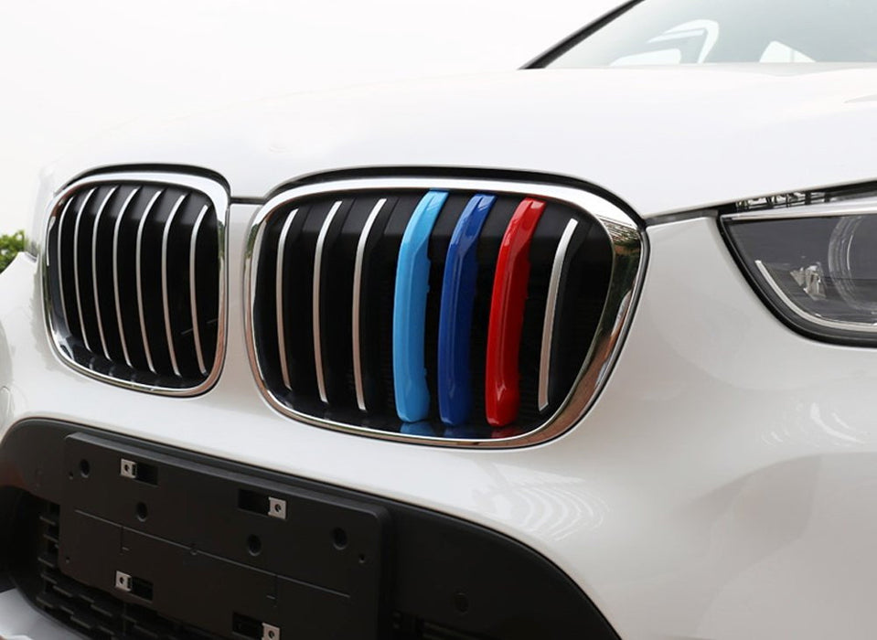///M-Sport 3-Color Grille Insert Trims For 16-19 BMW F48 X1 Center Kidney Grill