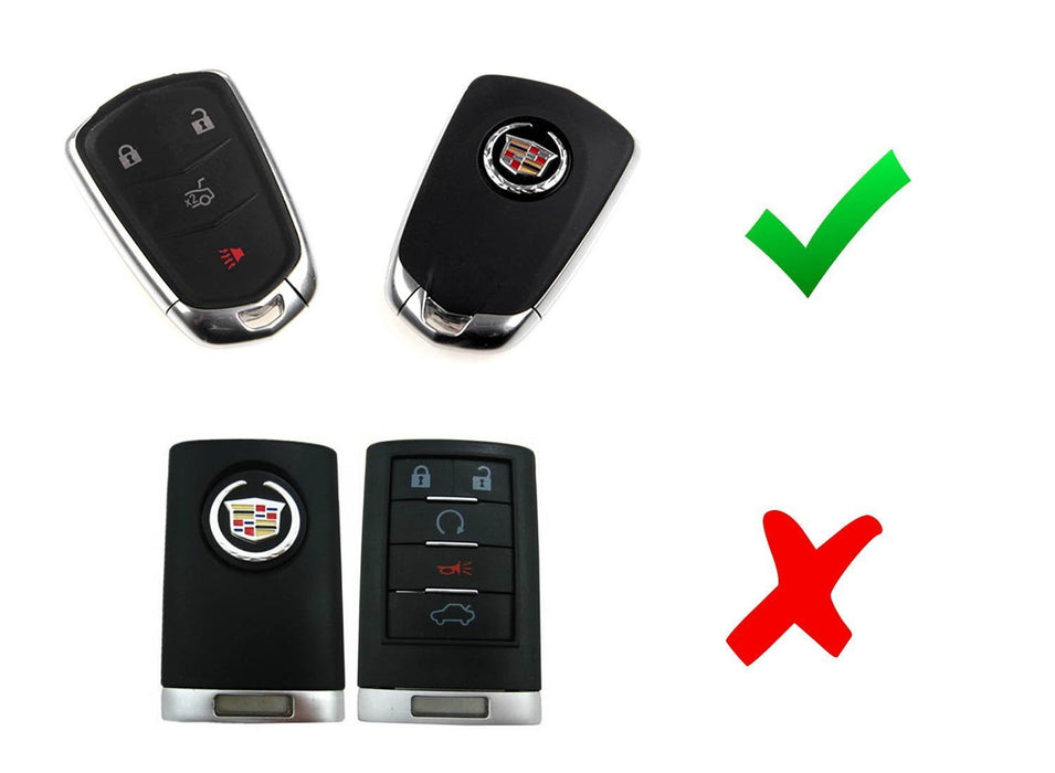 Exact Fit Glossy Red Smart Key Fob Shell For 15-up Cadillac ATS CTS XTS Escalade
