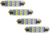 (4) Cool White 9-SMD 1.72" 42mm 578 211-2 LED Bulbs For Interior Map Dome Lights