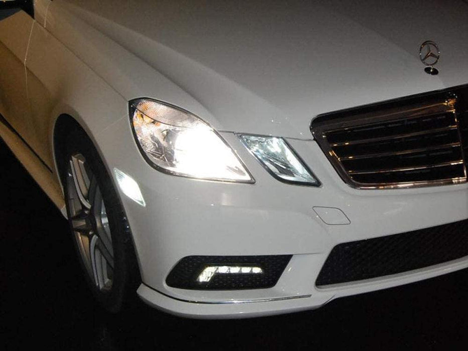 Clear Lens White LED Side Marker Lamps For 2010-13 Mercedes W212 E-Class 4-Door