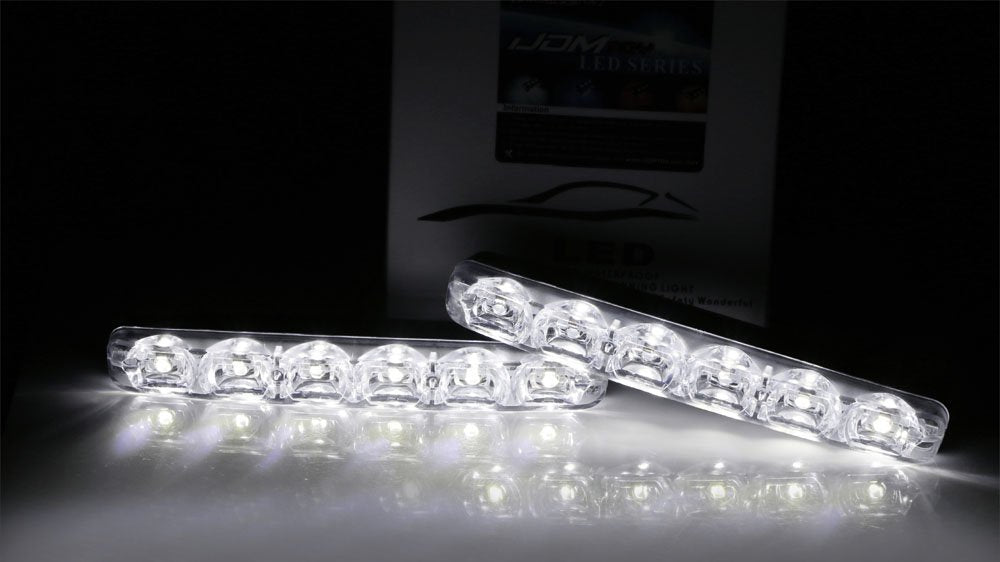 6000K White 6-LED Universal Fit LED Daytime Running Light Kit — iJDMTOY.com