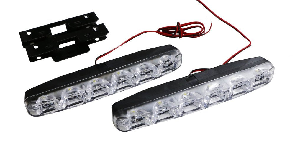 Running Light Led Kit 6000K White 6-LED Universal Fit LED Daytime Running Light Kit — iJDMTOY.com