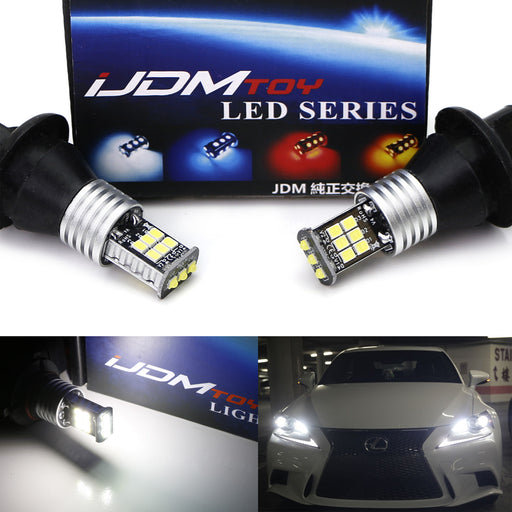 No Hyper Flash White 7440 T20 CREE LED Bulbs For Front Rear Turn Signal Lights