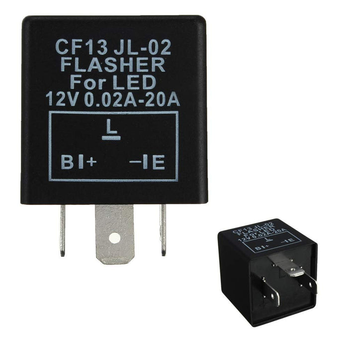 3-Pin CF-13 CF13 EP34 Electronic Flasher Relay Fix For LED Turn Signal Light Bulbs-iJDMTOY
