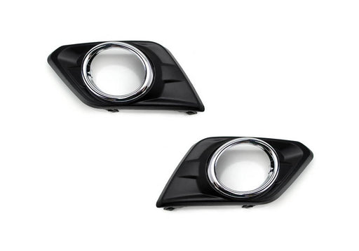 Pair LH RH Fog Lights Foglamp Garnish Covers For 2014-16 Nissan Rogue (X-Trail)