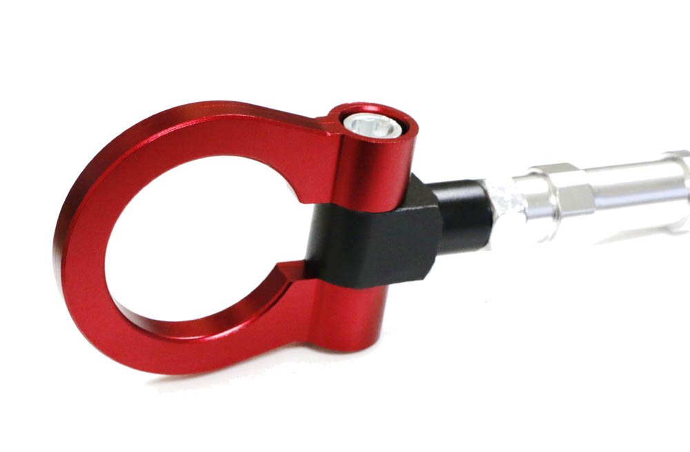 Red Track Racing Style Tow Hook Ring For 2016-up Ford Focus RS ONLY (Does not fit regular or ST models), Made of Lightweight Aluminum-iJDMTOY