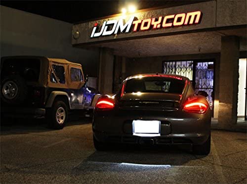 iJDMTOY 3-SMD Error Free 6418 C5W LED Bulbs Compatible With European Cars  License Plate Lights, Xenon White
