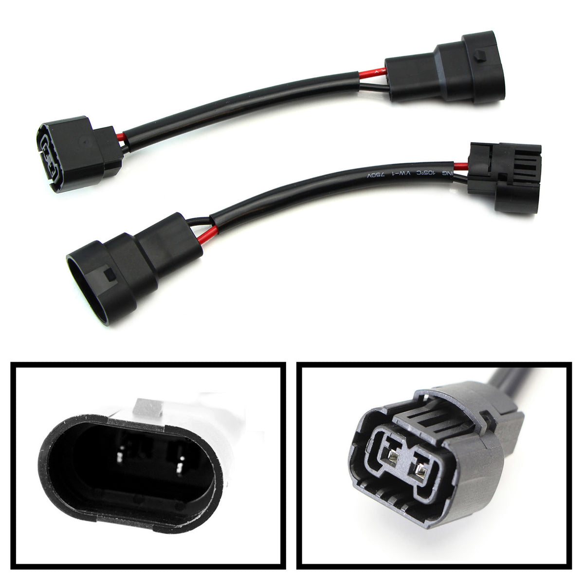 9006/HB4 To 5202 Pigtail Wire Wiring Harness Adapters For Headlight Re