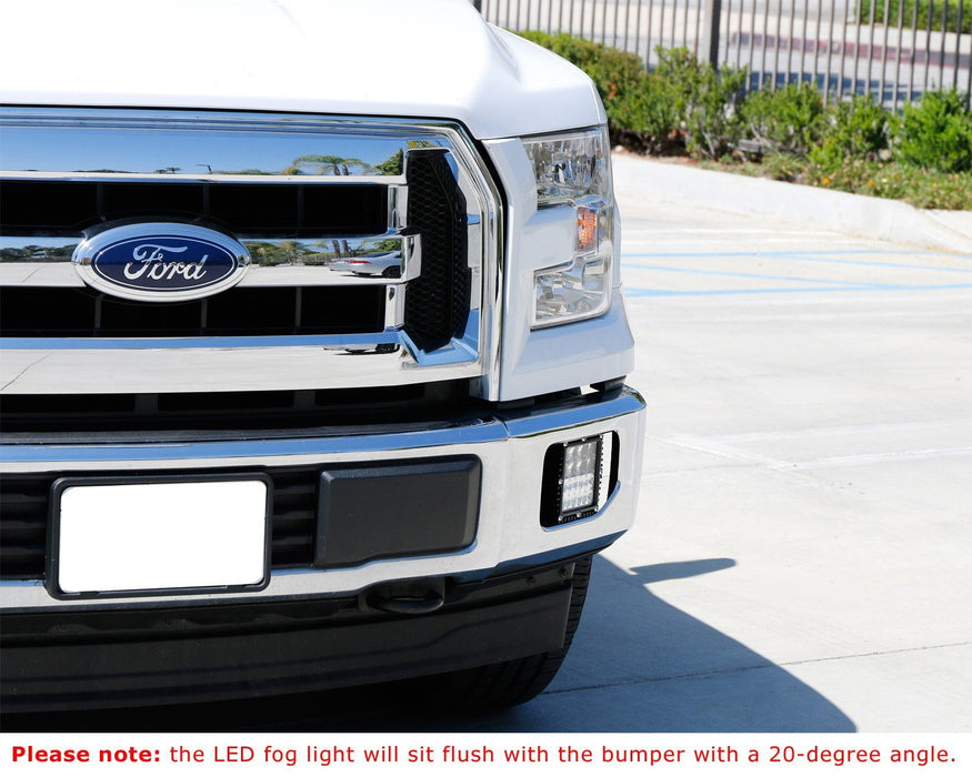 thumbnail image 2 of IJDMTOY 80W CREE Cubic LED Fog Lights For 2015-2017 Ford F-150 W/ Brackets & Bezels 2 of 4
