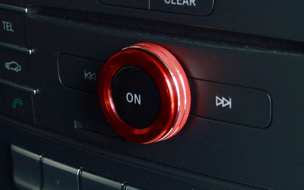 Red Stereo Volume Control Knob Cover For Mercedes A B C E S CLA GLA GLK ML GL
