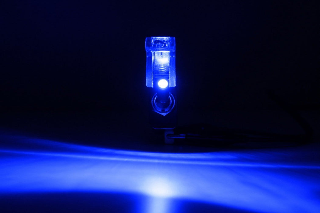 Aircraft Style 12V/20A Blue LED Illuminated On/OFF SPST Toggle Switch ...