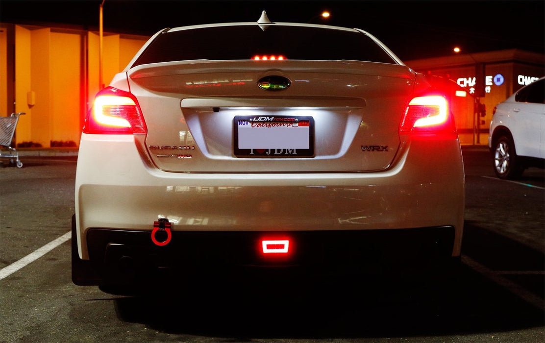 Red Lens LED Rear Fog Light, Brake and Backup Reverse For 15-up