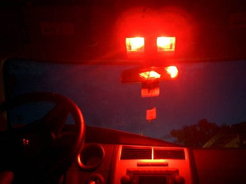 (2) Red 6-SMD LED Bulbs For Car Interior Dome Lights, 1.25" 31mm DE3175 DE3022