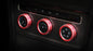 Red Anodized Aluminum AC Climate Control Ring Knob Covers For VW MK7 Golf GTI