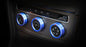 Blue Anodized Aluminum AC Climate Control Ring Knob Covers For VW MK7 Golf GTI