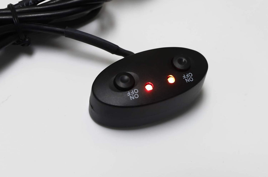 (1) Oval Shape 12V Push Button Dual Switch with Red LED Indicator Lights