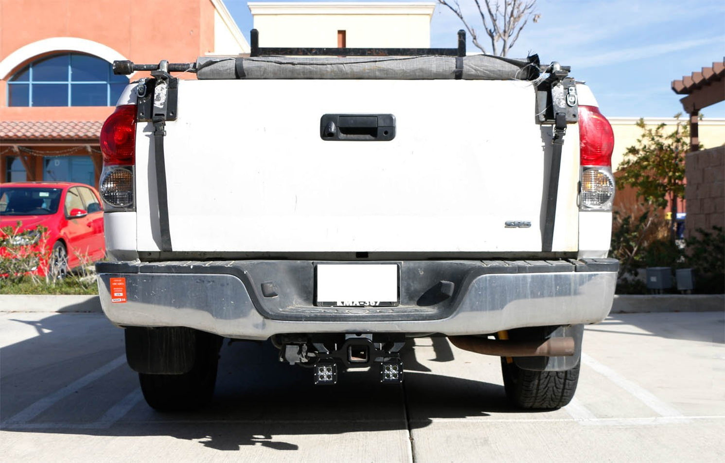 Full Steel Tow Hitch Mounting Bracket For Dual LED Backup Reverse Off