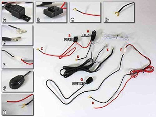 Universal Relay Harness Wire Kit + LED ON/OFF Switch For Fog Lights HI — iJDMTOY.com