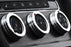 Silver Anodized Aluminum AC Climate Control Ring Knob Covers For VW MK7 Golf GTI