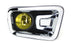 Chrome Bezel w/ Yellow Lens Fog Light Kit + Switch Wiring For 17-19 Nissan Titan