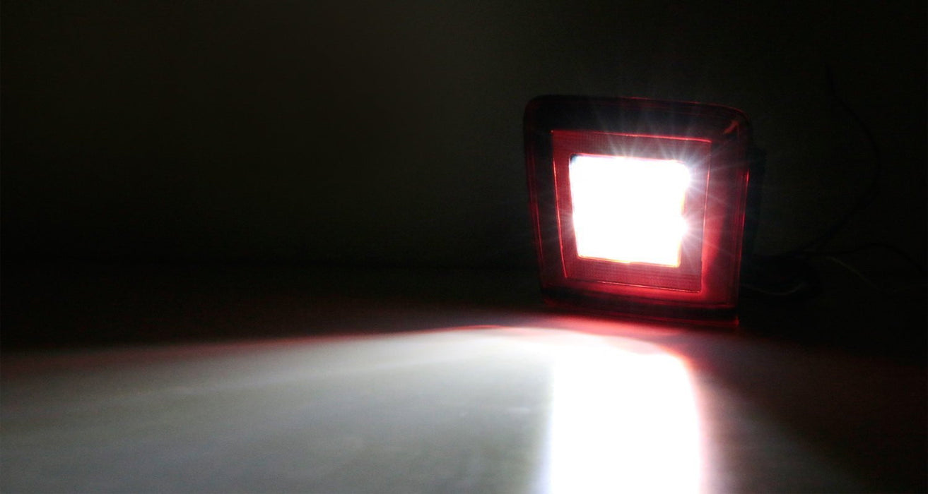 Dark Lens Rear Window Red/Dark Lens LED Rear Fog Light, Brake and Backup Reverse For 09-20 N ...