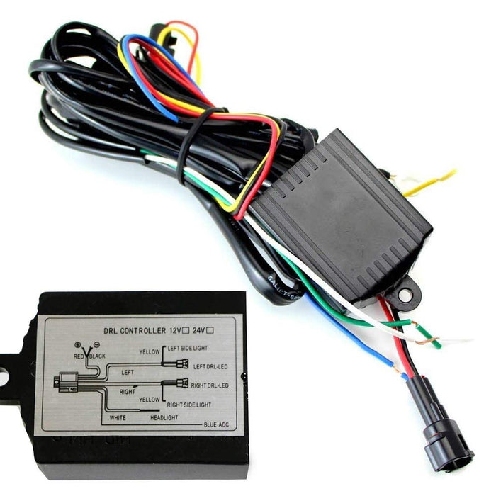 Universal LED Daytime Running Light Automatic ON/OFF Controller Module Box Relay-iJDMTOY