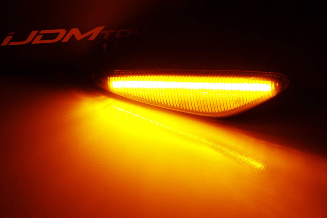 Amber Full LED Front Side Marker Light Kit For 2016-up Mazda MX-5, 2009-2012 Mazda RX-8, Powered by 36-SMD LED, Replace OEM Sidemarker Lamps-iJDMTOY