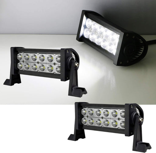 (2) 36W High Power LED Work Light Bar For Off-Road 4x4 Truck SUV Jeep Boat ATV