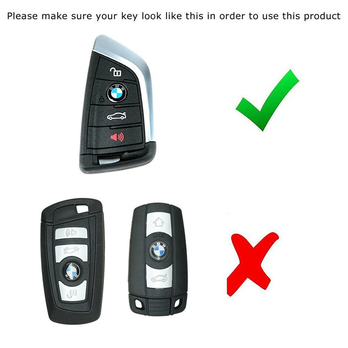 Exact Fit Carbon Fiber Smart Key Fob Shell Cover For BMW X1 X4 X5 X6 5 7 Series