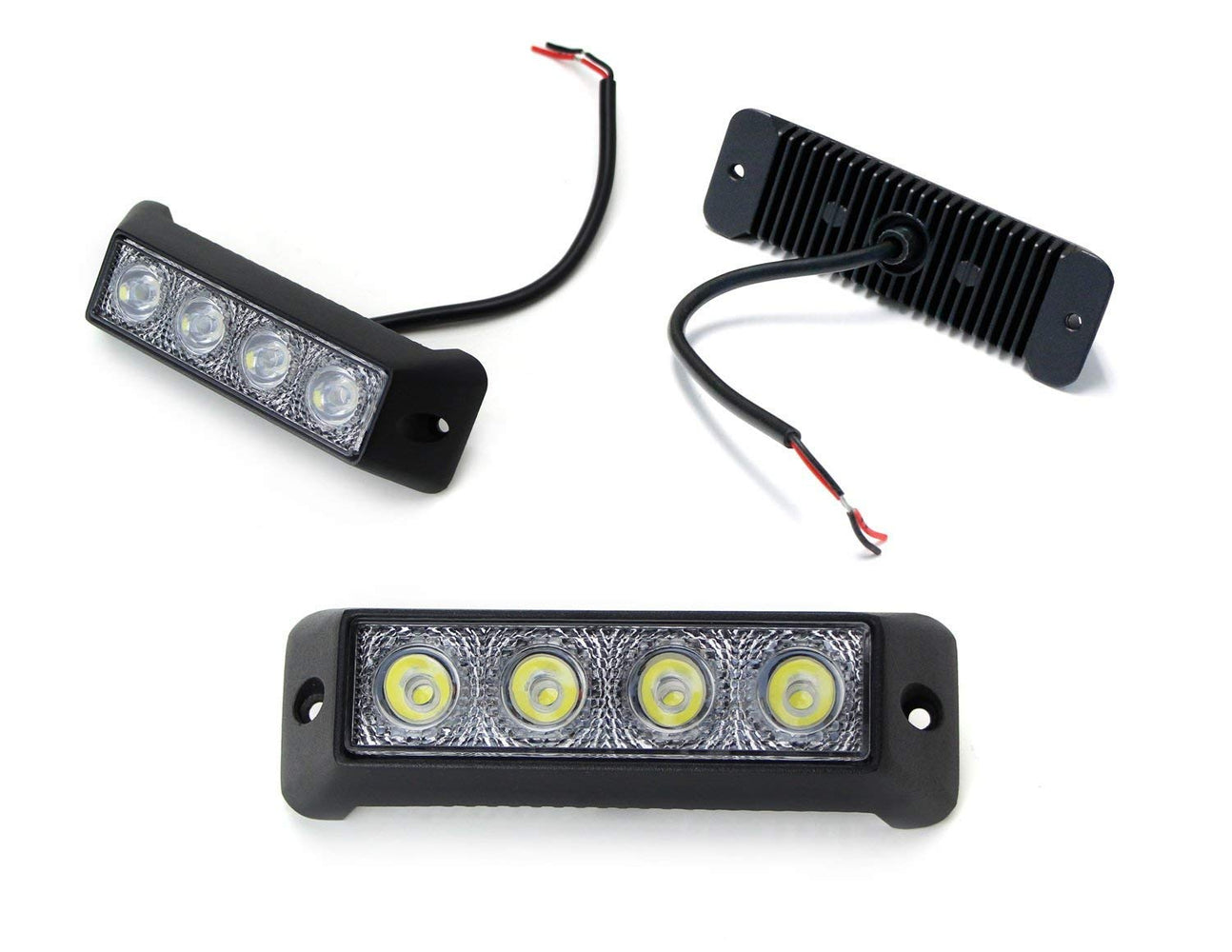White Mini LED Bars as Backup Driving Pod Light Kit — iJDMTOY.com