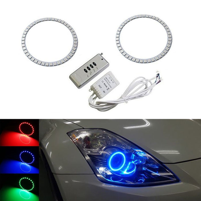 Fiber Optic Angel Eyes For Projector Lens Headlight Halo Rings Switchback  Lamp 80/98mm White Yellow Blue Car Lights Accessories - AliExpress