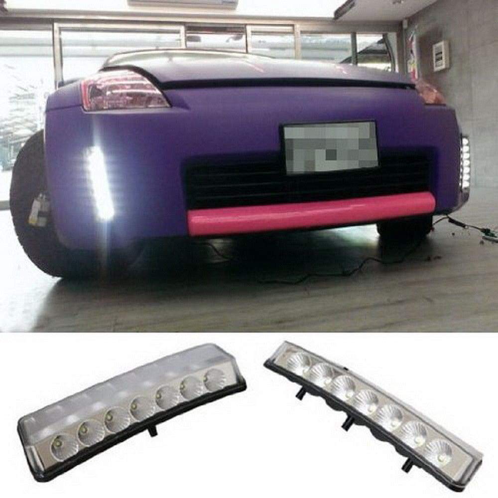 Clear or Smoked Lens LED Daytime Running Lights For 2003-2005 Pre-LCI Nissan 350z, Direct Fit DRL Assy Powered by 7 Pieces High Power Xenon White LED Each Side-iJDMTOY