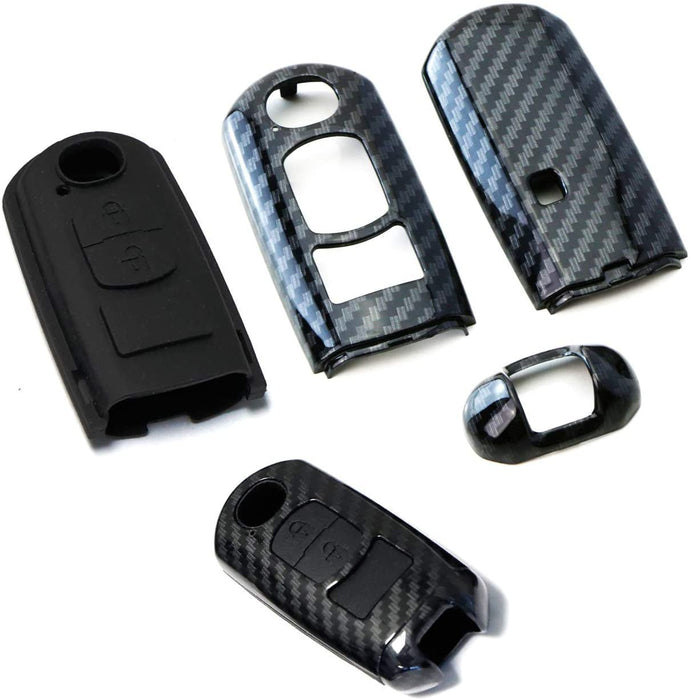 High Quality Car Carbon Fiber Key Case Wallet Cover Chain For BMW New X5 X6 X1 E - Foto 9
