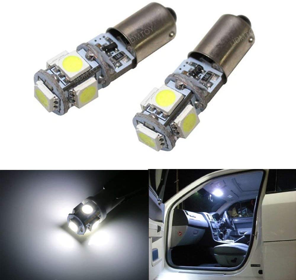 5-SMD BA9 Bayonet LED Replacement Bulbs For Interior Map Rearding or Dome Lights